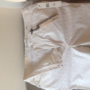 Jones New York Soho ankle embroidered White jeans